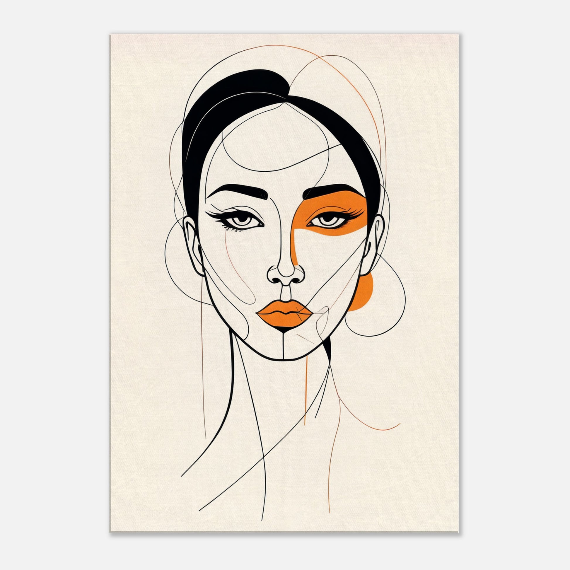 Ethereal Visage - Minimalist Abstract Canvas Art for Modern Spaces