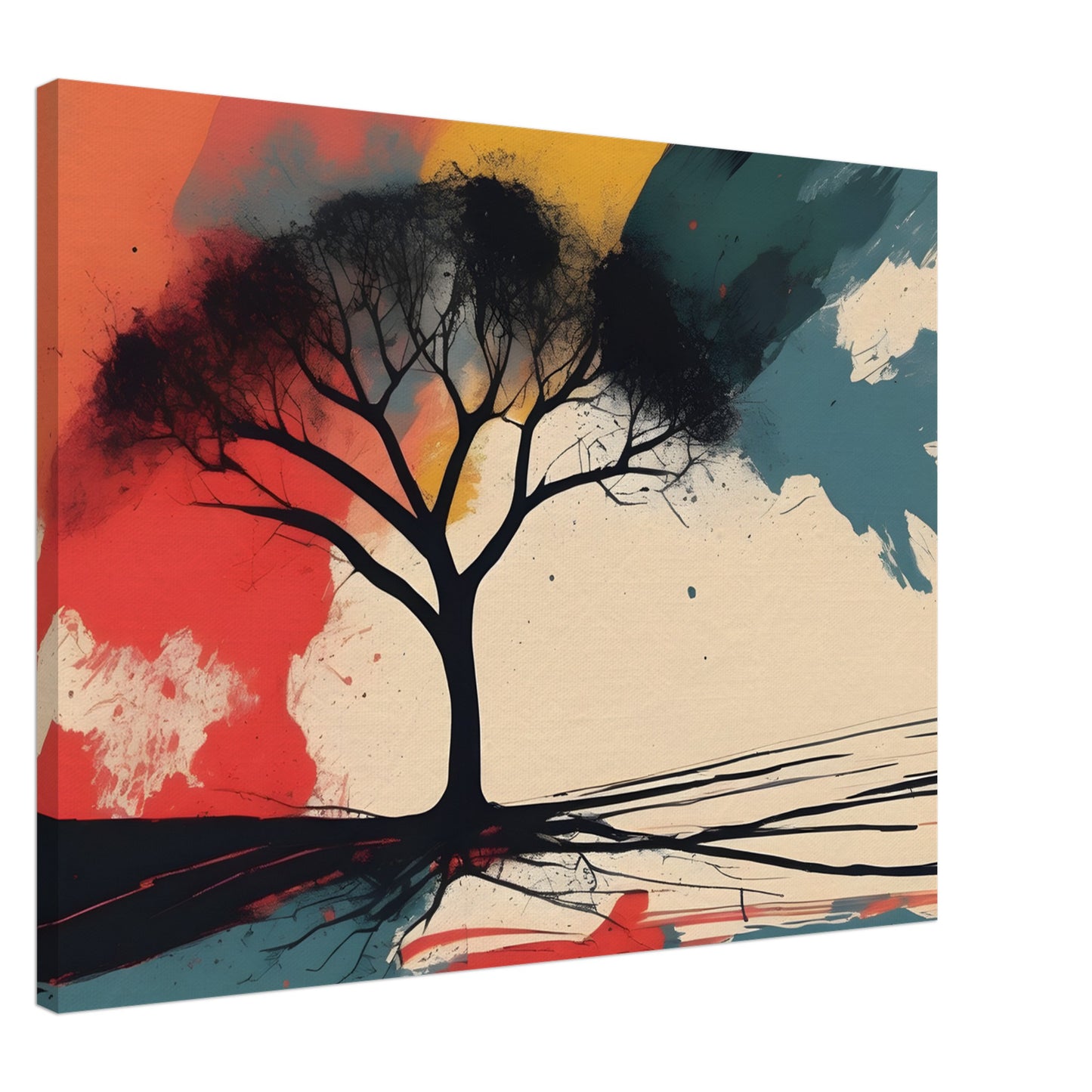 Whimsical Serenity - Modern Tree Abstract Art for Home