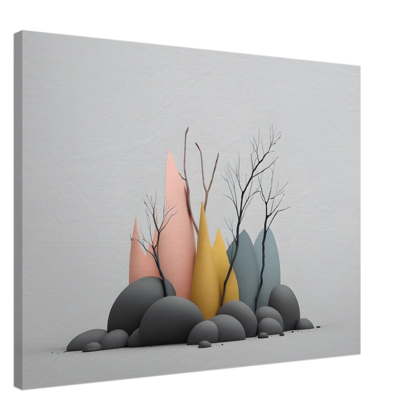 Minimalist Abstract Canvas Print - Serene Nature Scene