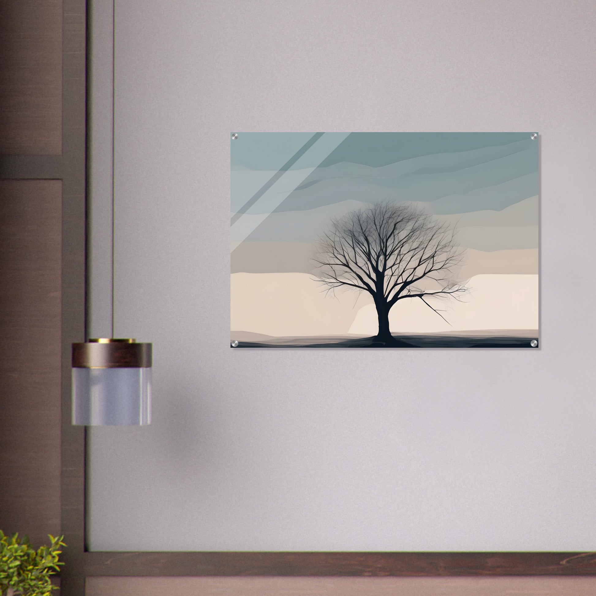 Silhouetted Serenity - Minimalist Abstract Wall Art for Tranquil Spaces