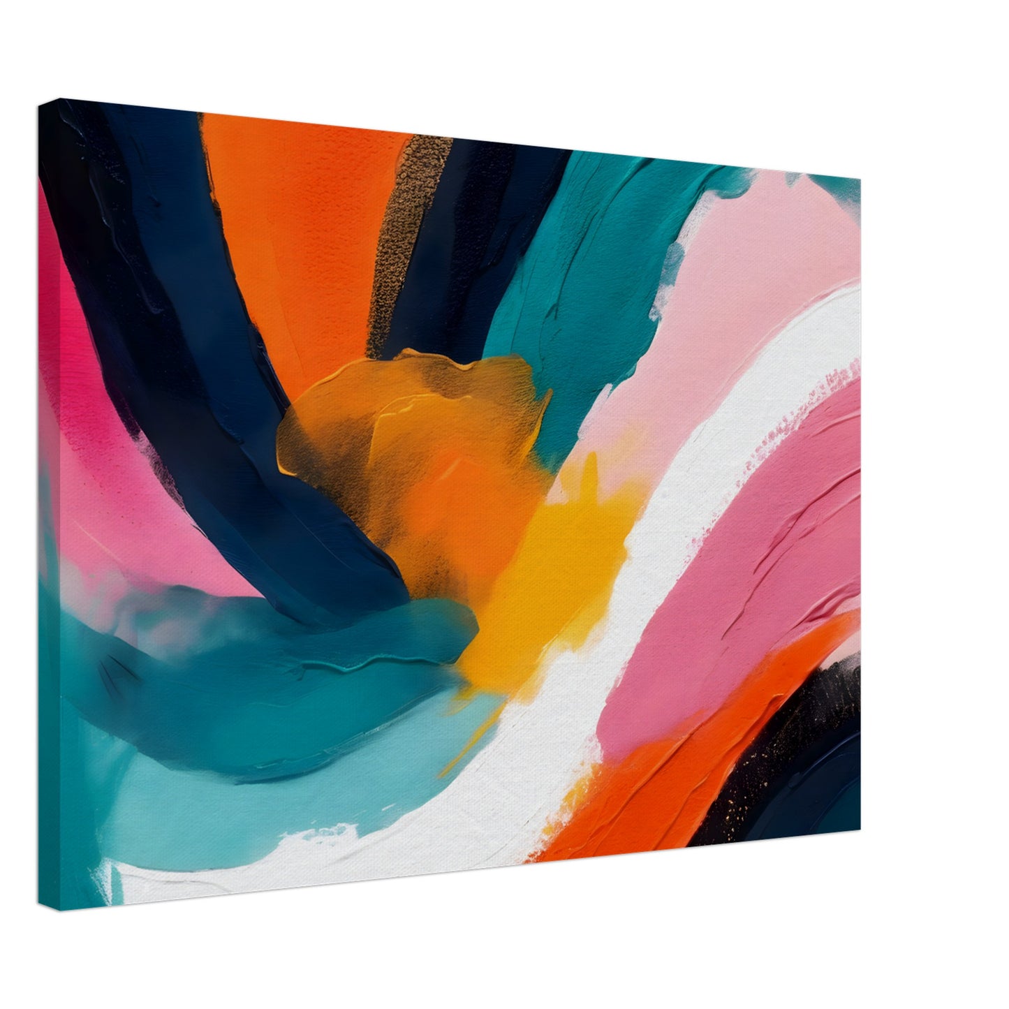 Vibrant Blissflow: Abstract Colorful Canvas Art