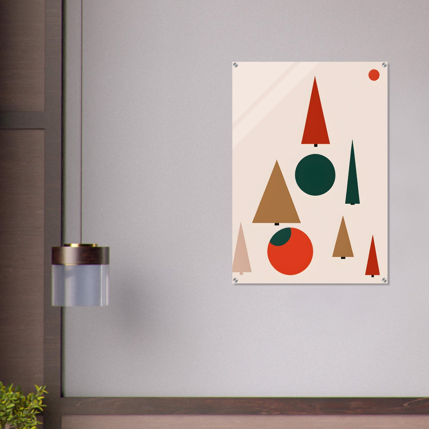 Geometric Christmas - Minimalist Acrylic Art