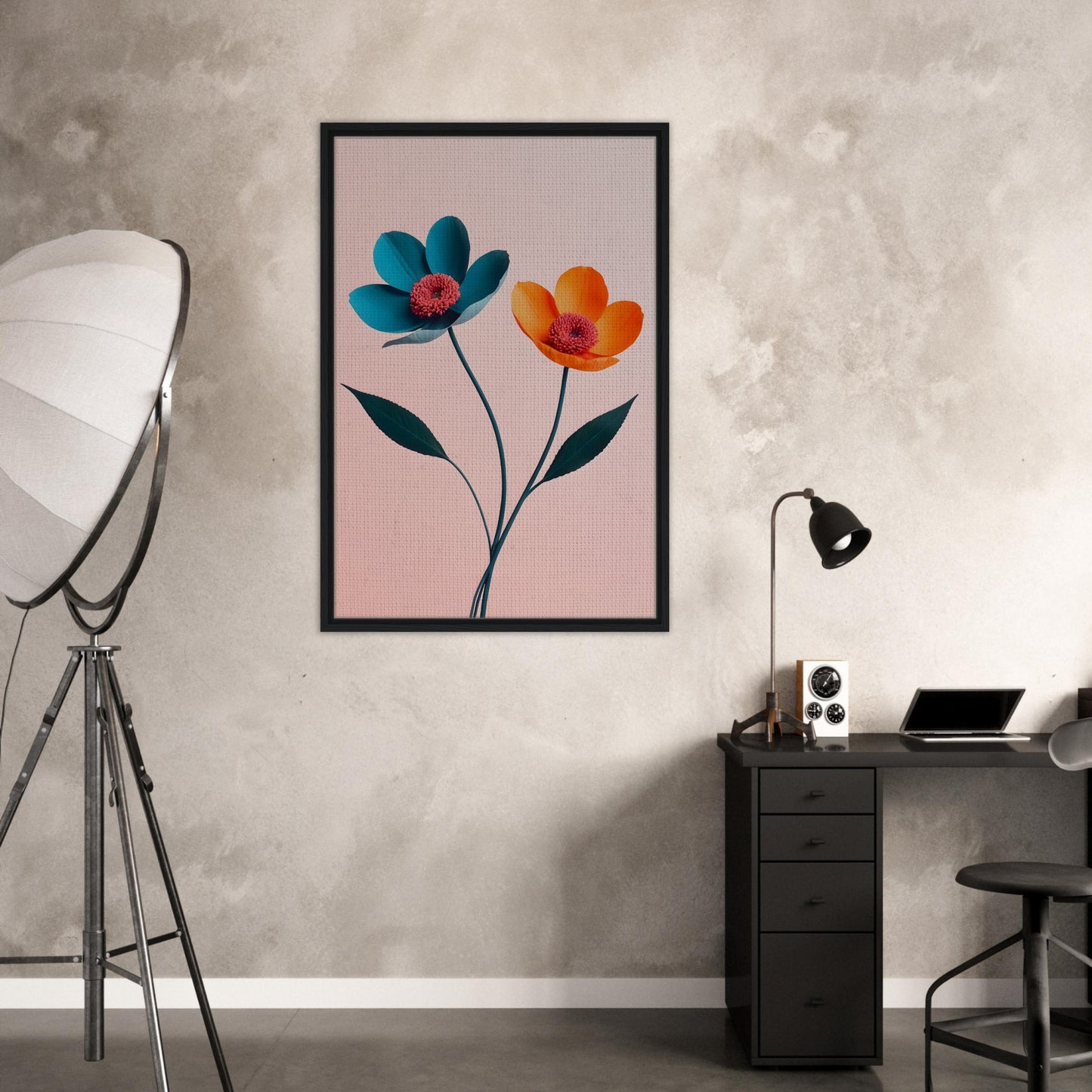 Harmony in Bloom | Stunning Vertical Floral Canvas Art