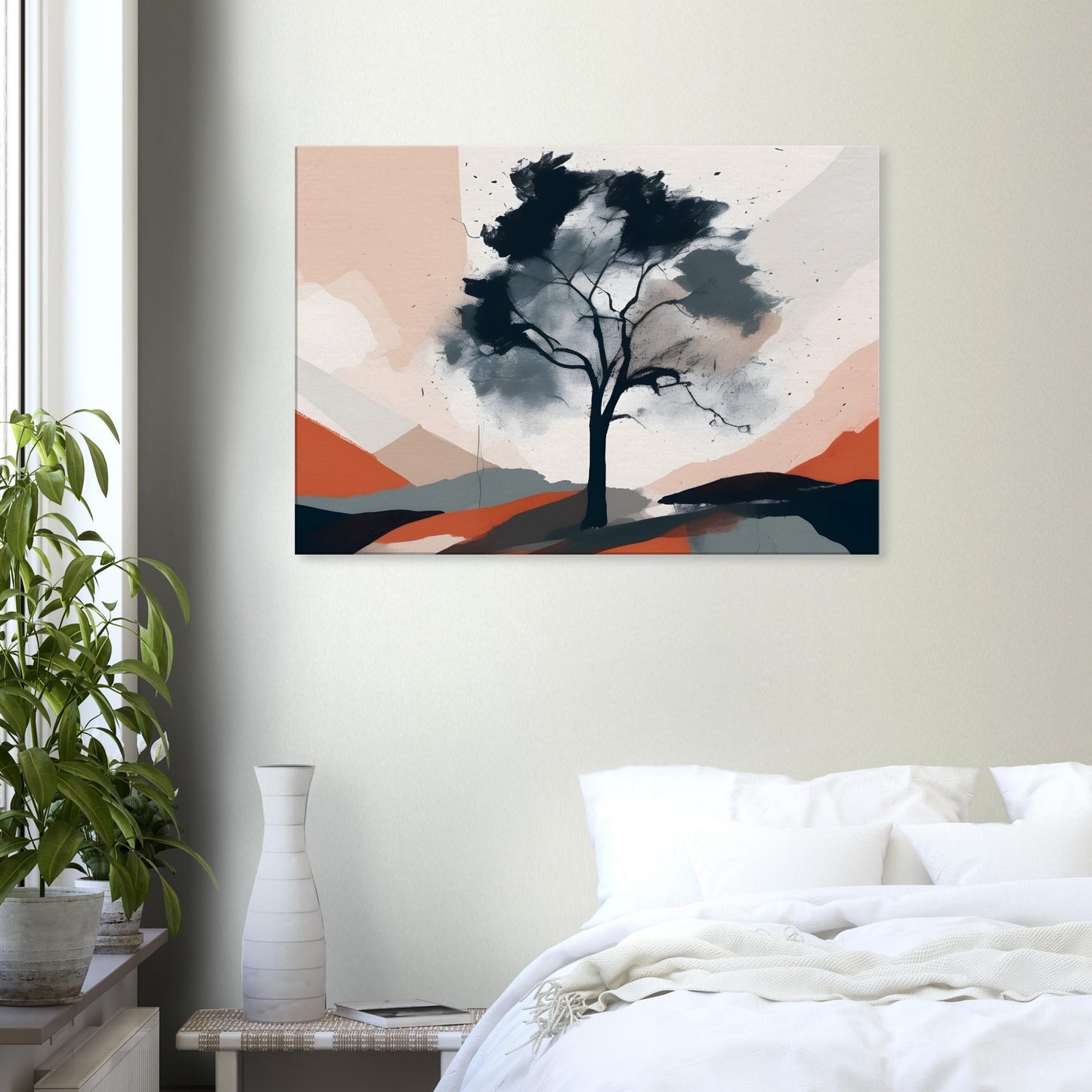 Silhouette Serenity - Minimalist Abstract Tree Art Print