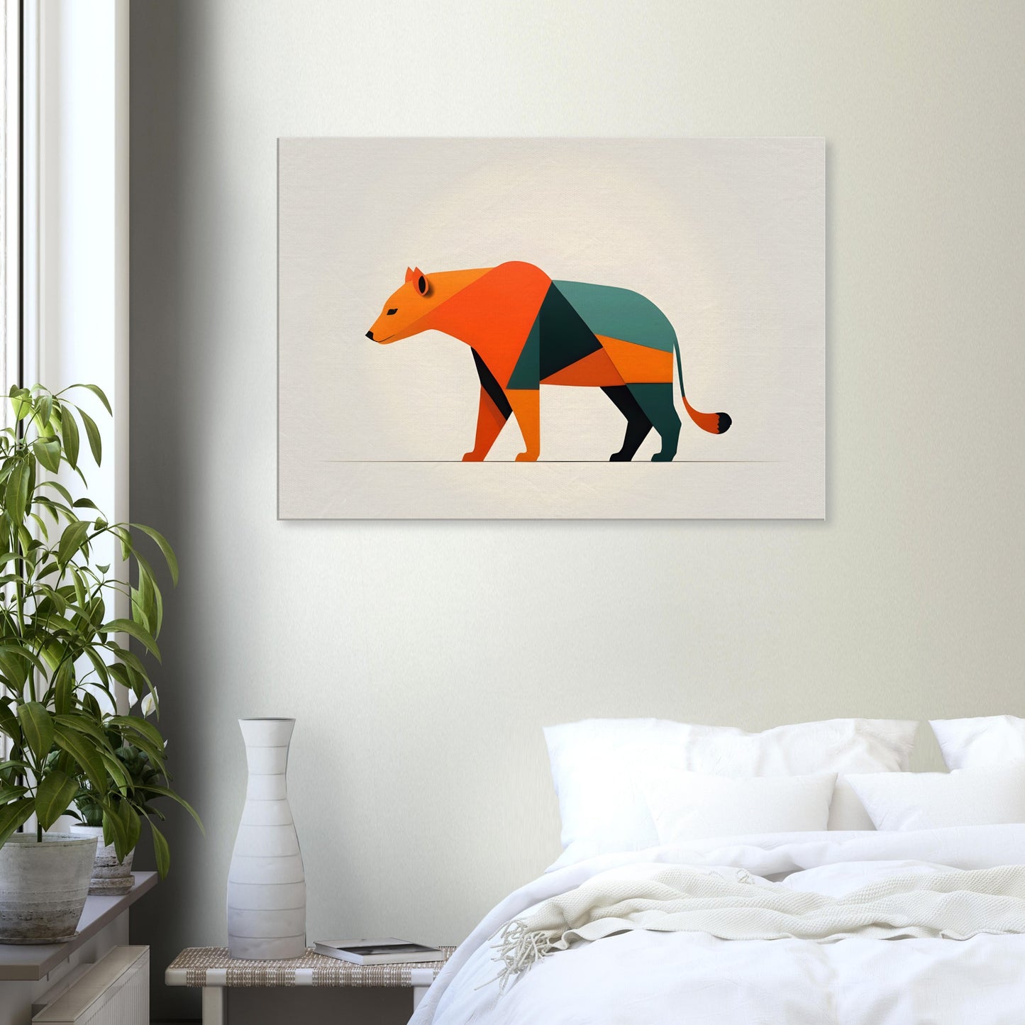 Bear Spirit - Minimalist Abstract Canvas Art Print