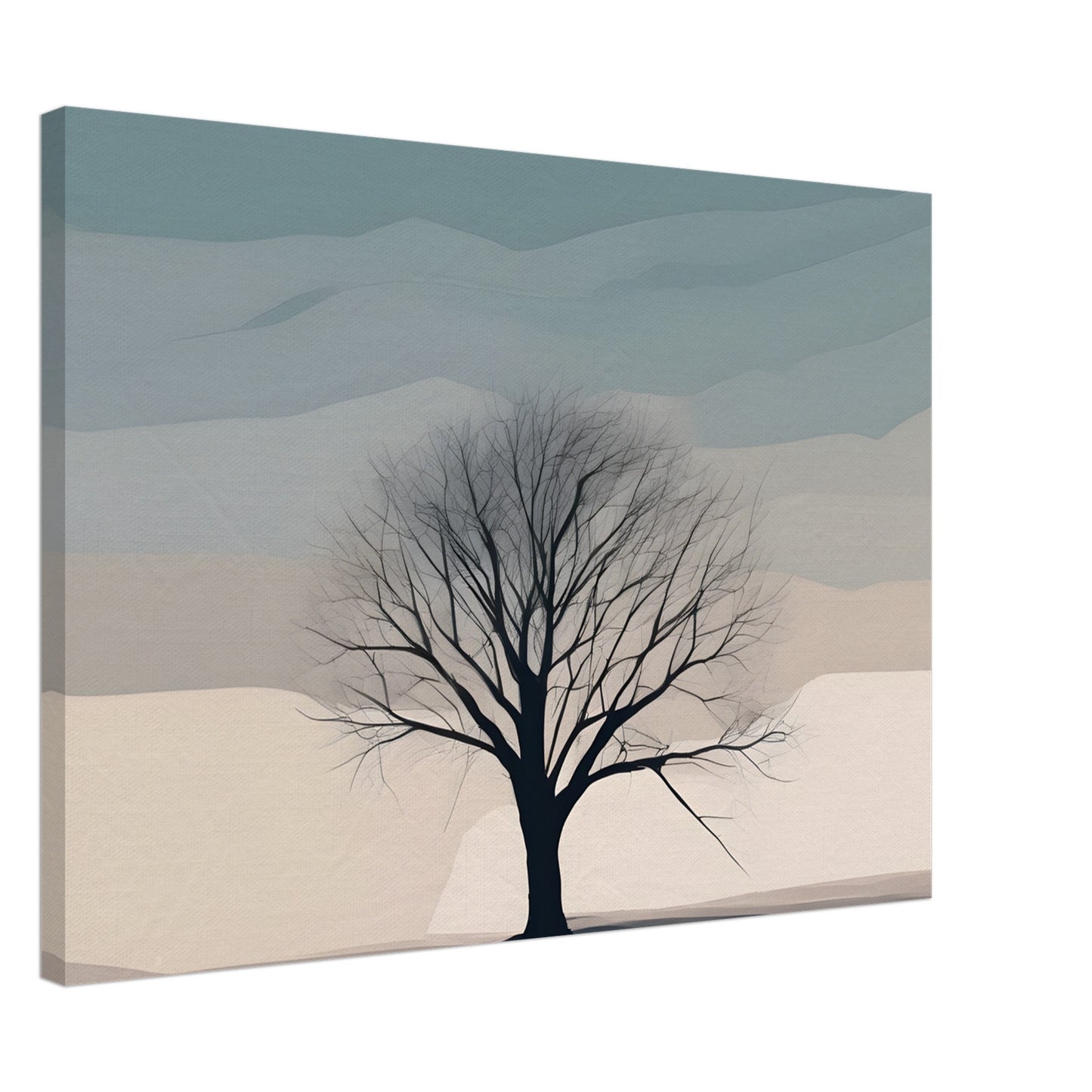 Solitude - Tranquil Tree Abstract Canvas Print