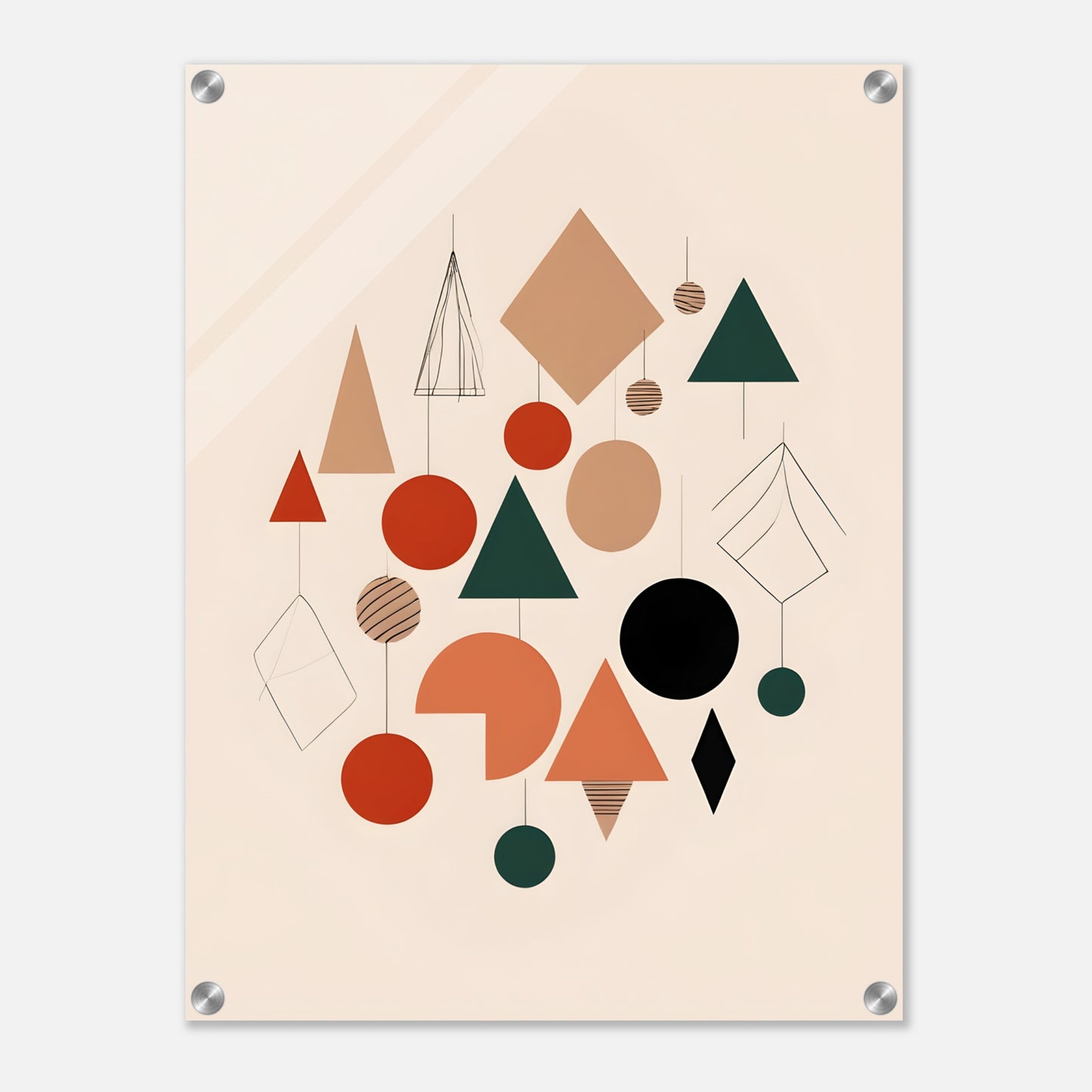 Festive Geometry - Elegant Minimalist Christmas Artwork