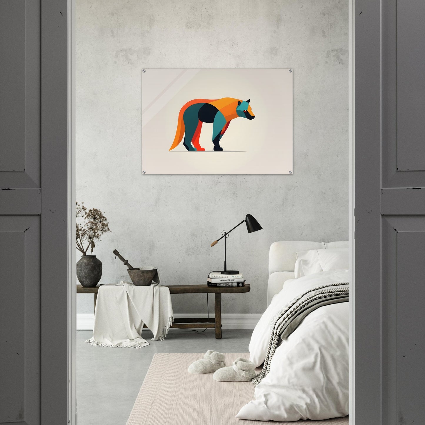 Wild Essence - Minimalist Abstract Bear Art Print