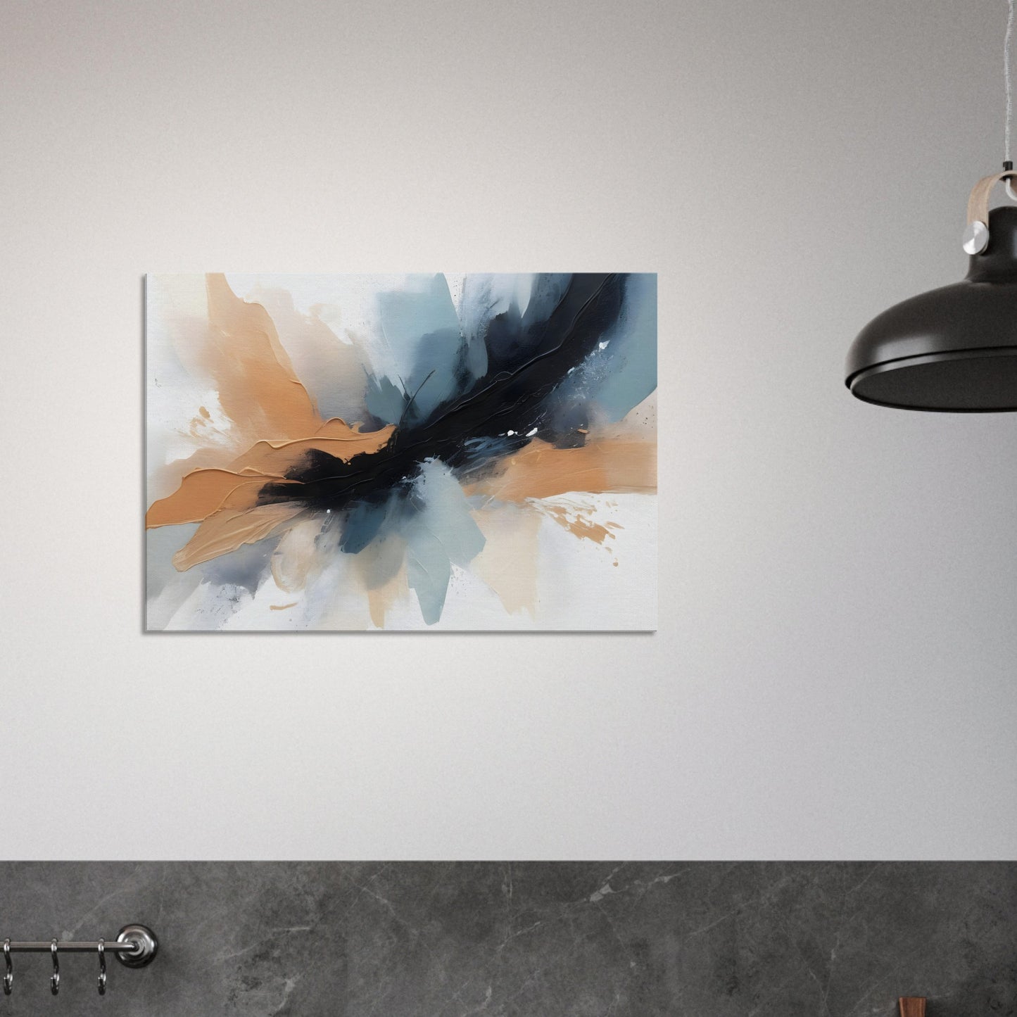 Tranquil Fusion: Minimalist Abstract Canvas Art