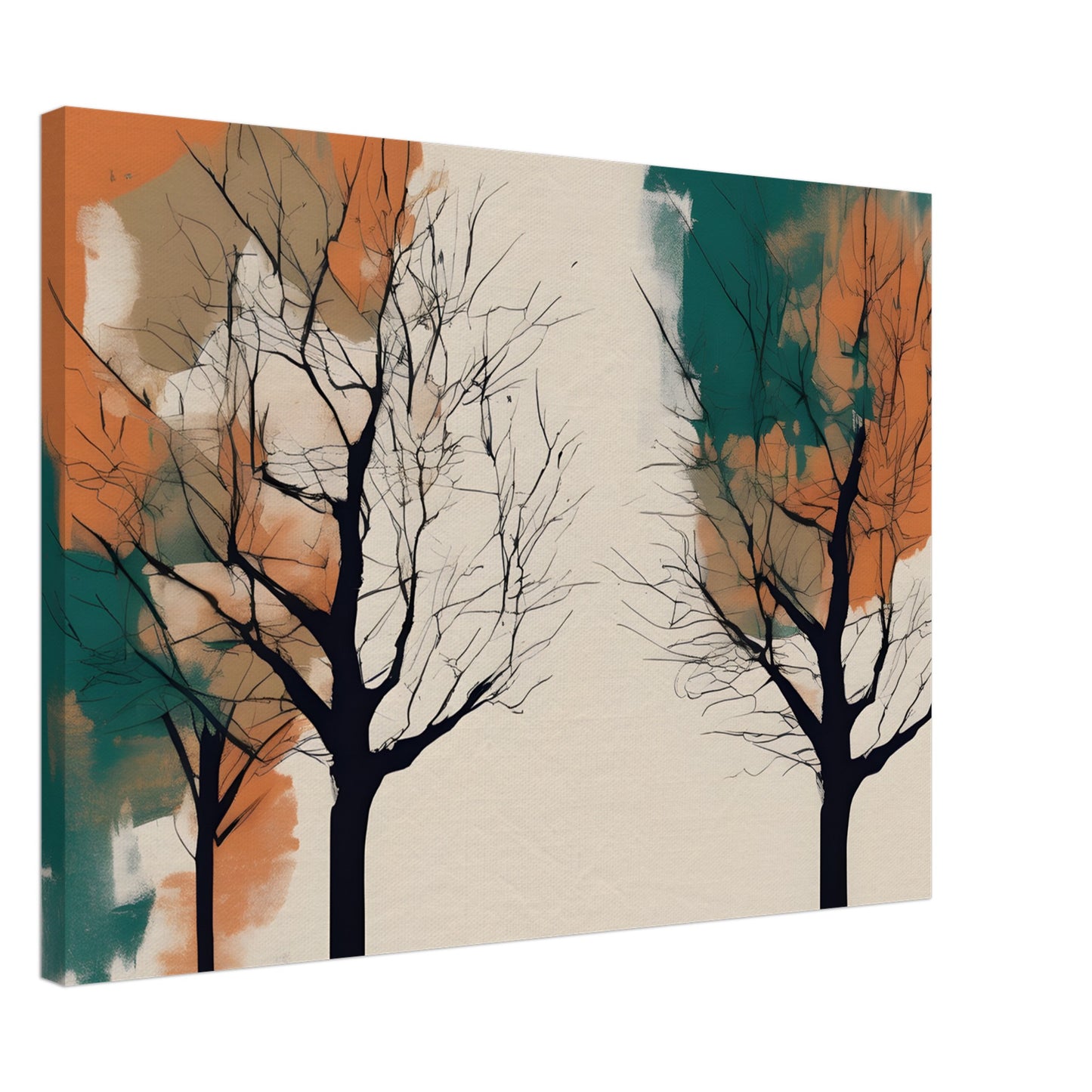 Nature's Silence - Abstract Tree Canvas Art