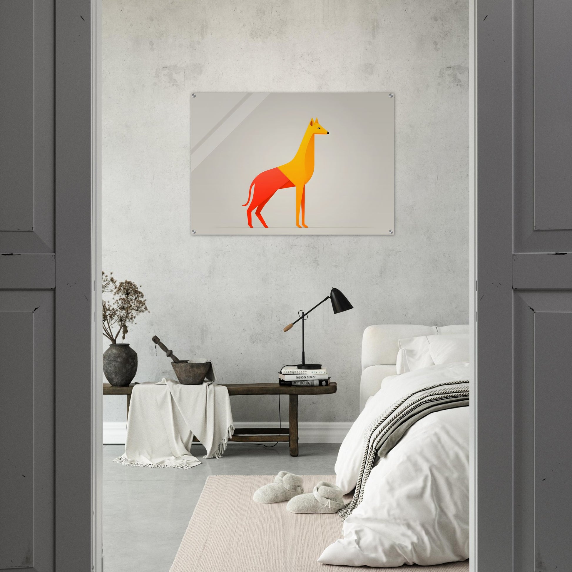 Canine Delight - Vibrant Minimalist Abstract Wall Art