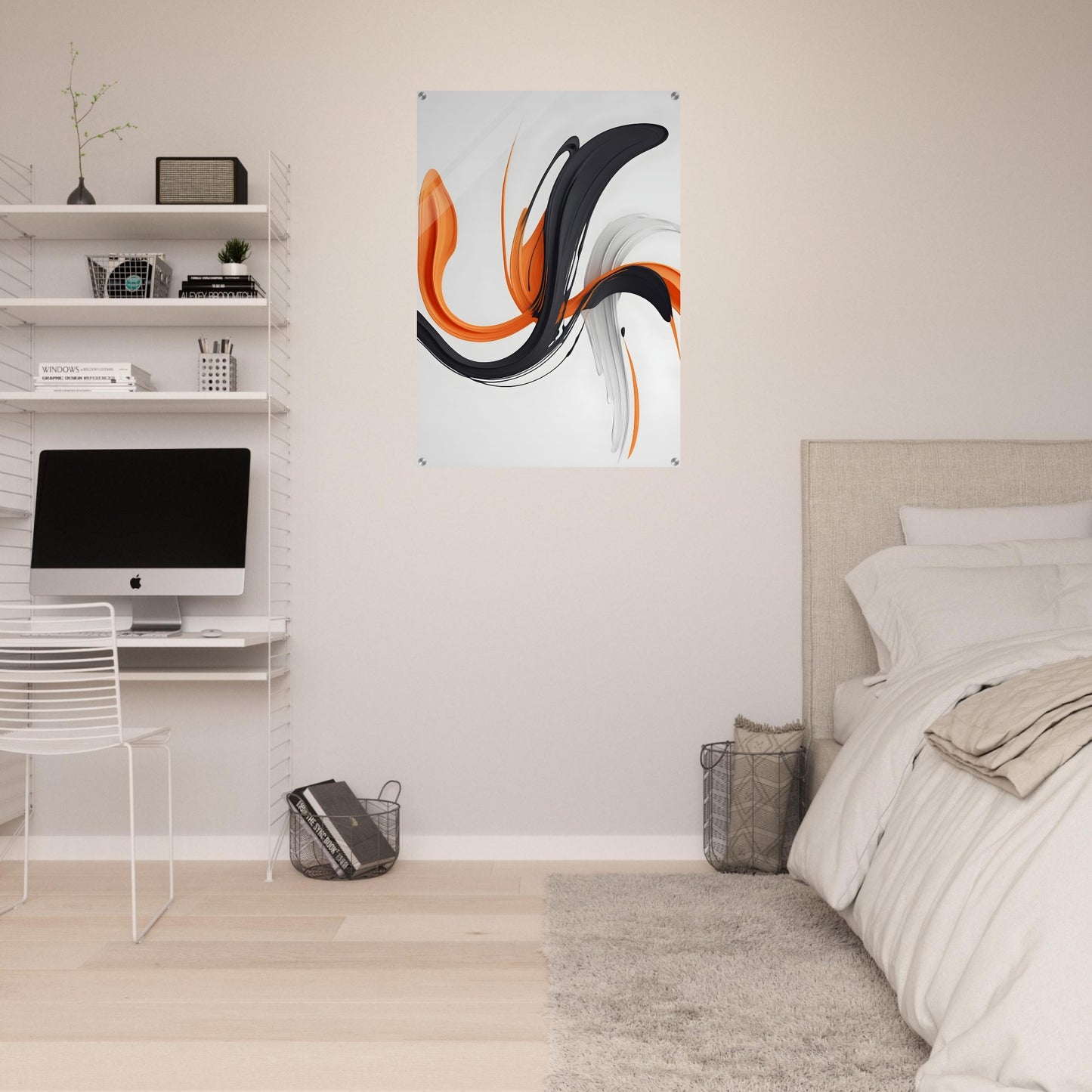 Dynamic Minimalist Abstract Acrylic Print for Modern Spaces