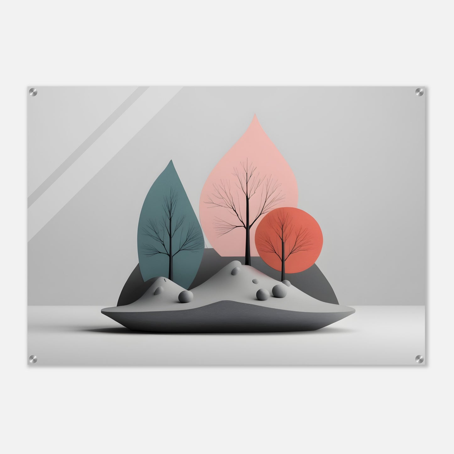 Scenic Minimalist Acrylic Print - Abstract Nature Wall Art