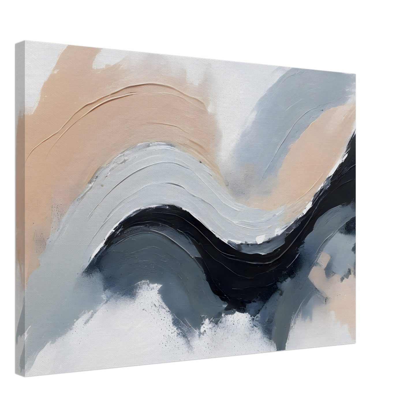 Serene Flowforms: Abstract Minimalist Canvas Art