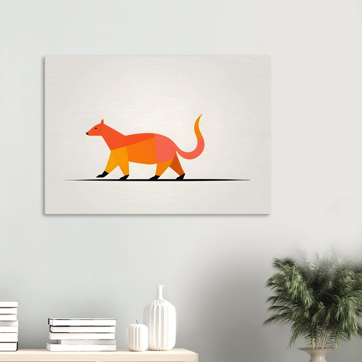 Feline Walk - Minimalist Abstract Wall Art Design