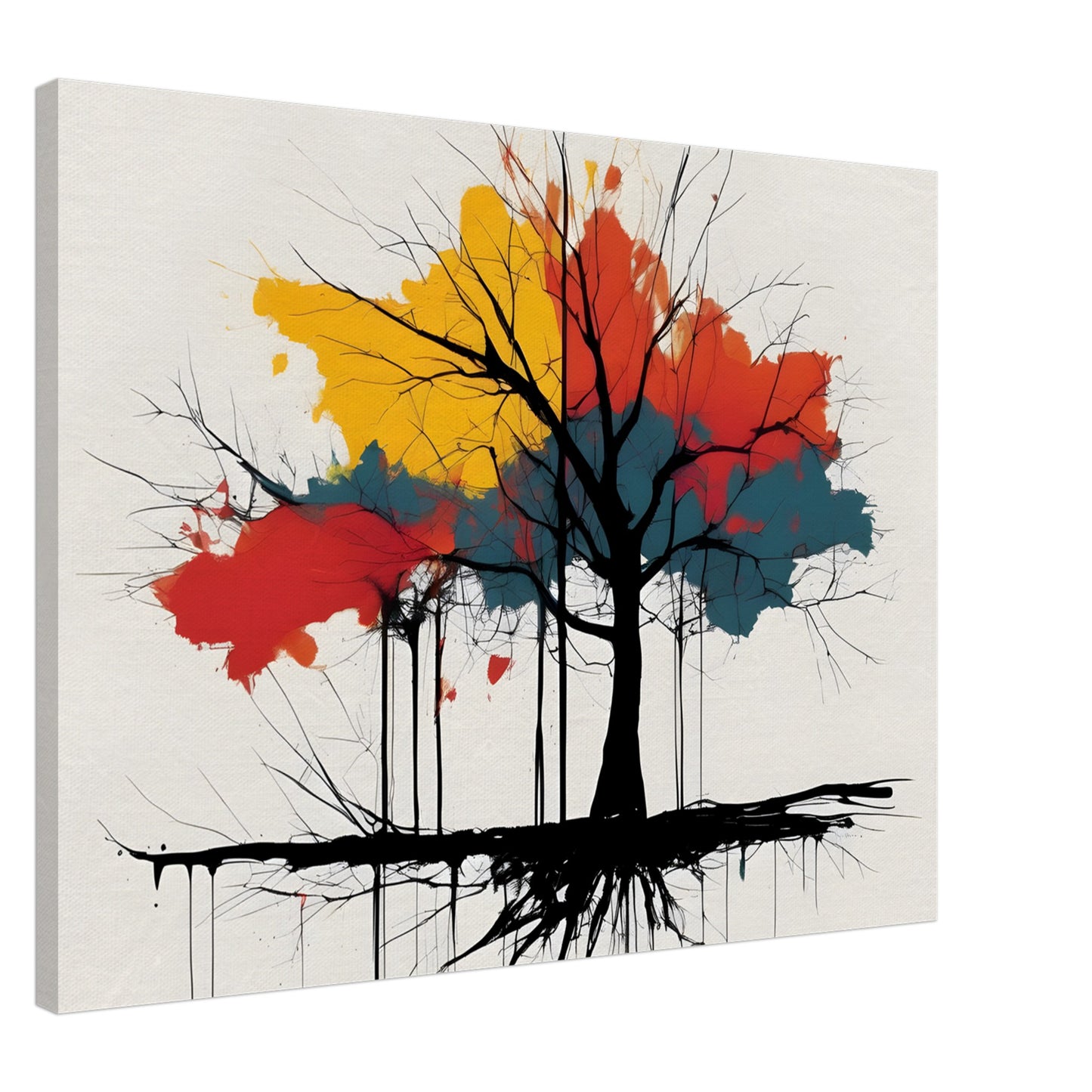 Rebirth Tree Canvas Print - Minimalist Abstract Art