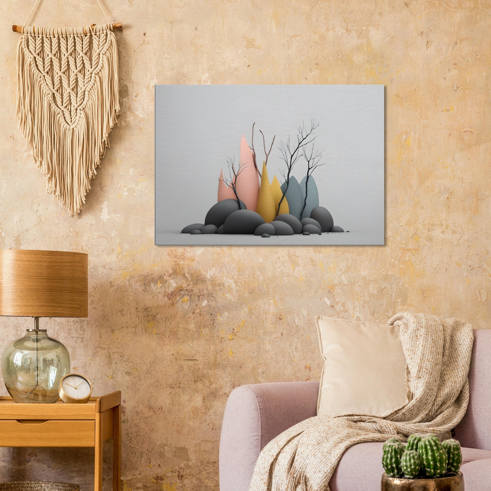 Minimalist Abstract Canvas Print - Serene Nature Scene