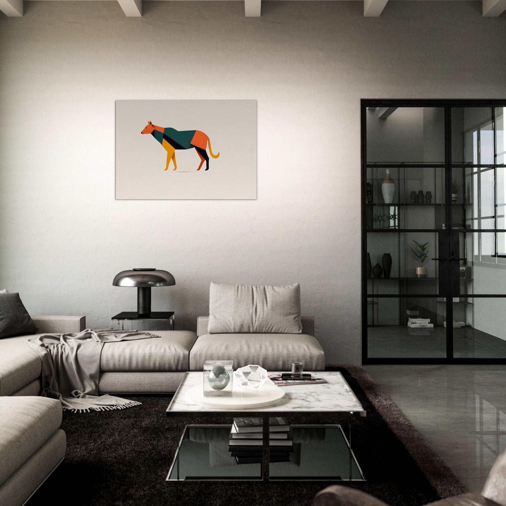 Colorful Canine - Minimalist Abstract Wall Art