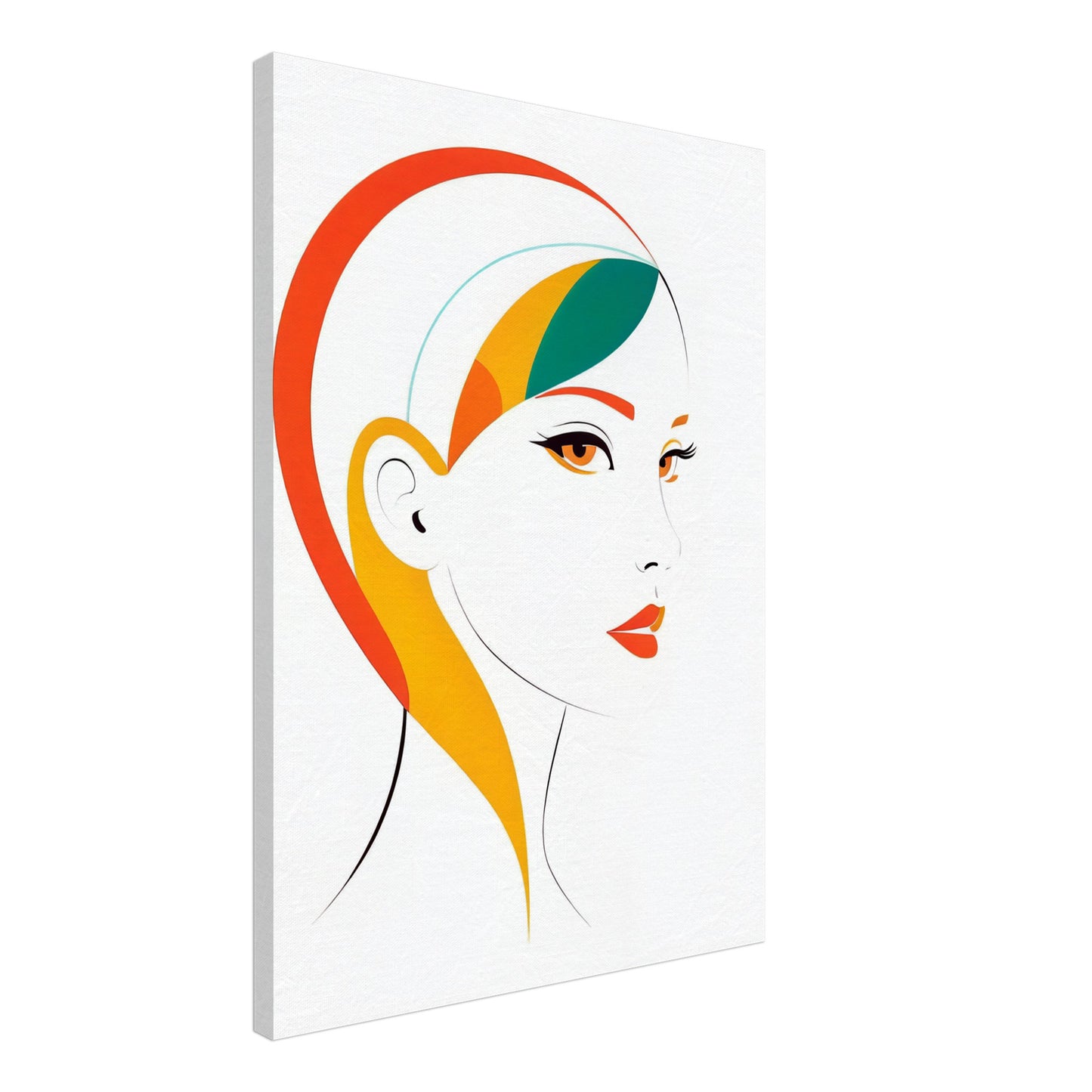 Elegance Unveiled - Minimalist Abstract Female Portrait