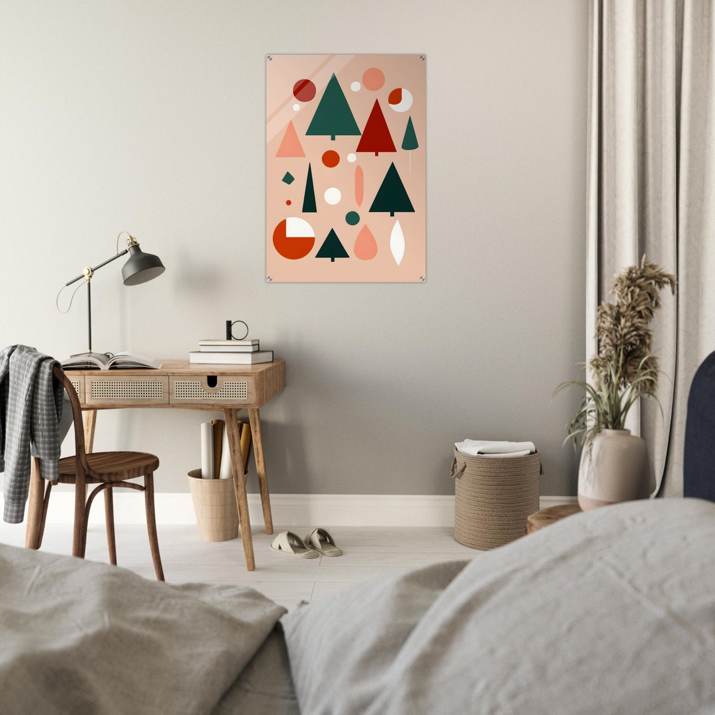 Whimsical Pines - Minimalist Abstract Christmas Art