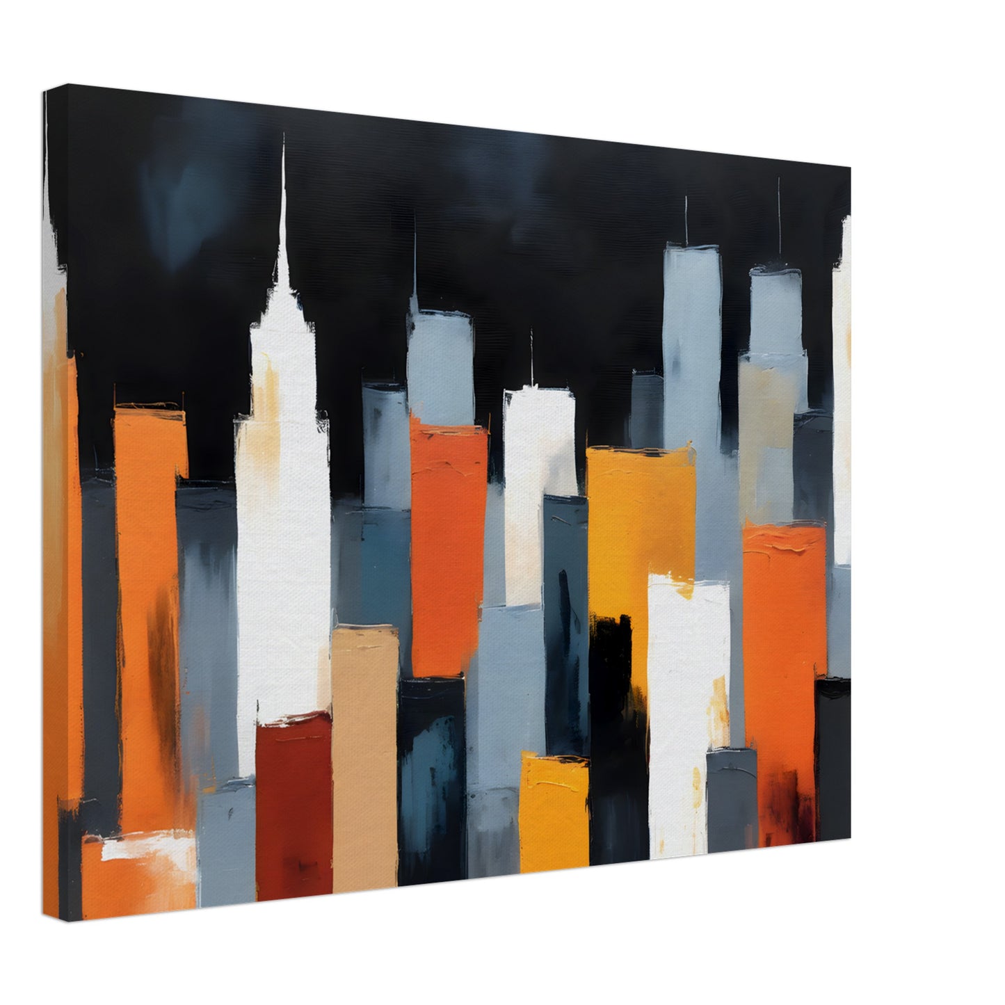 Serene Urban Silhouettes: Minimalist Skyline Canvas Art