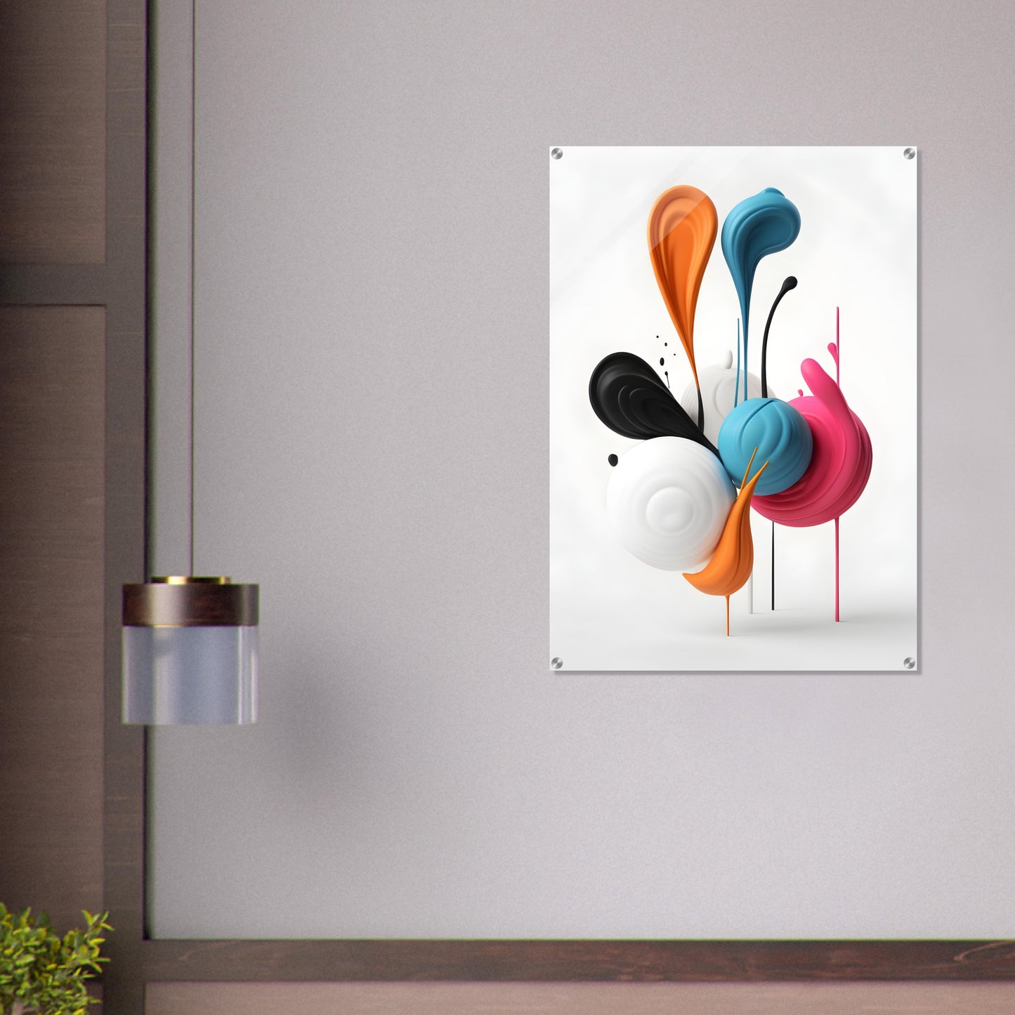 Dynamic Minimalist Acrylic Print Abstract Wall Art