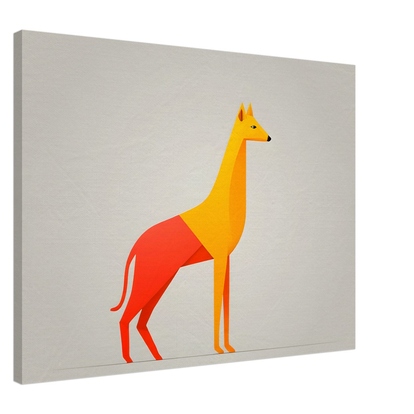 Whimsical Canine - Minimalist Abstract Art for Modern Spaces